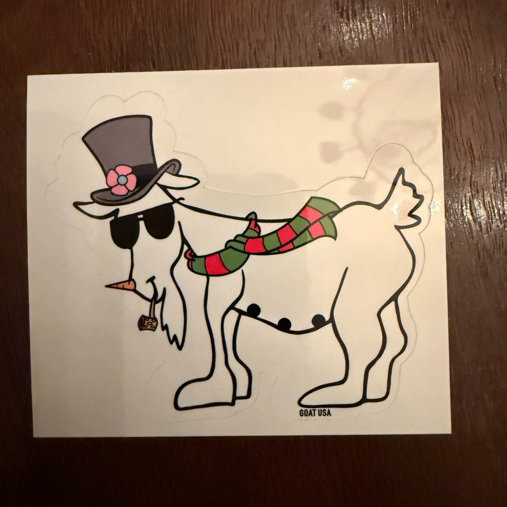 GOAT USA Frosty the Snowman Goat Sticker